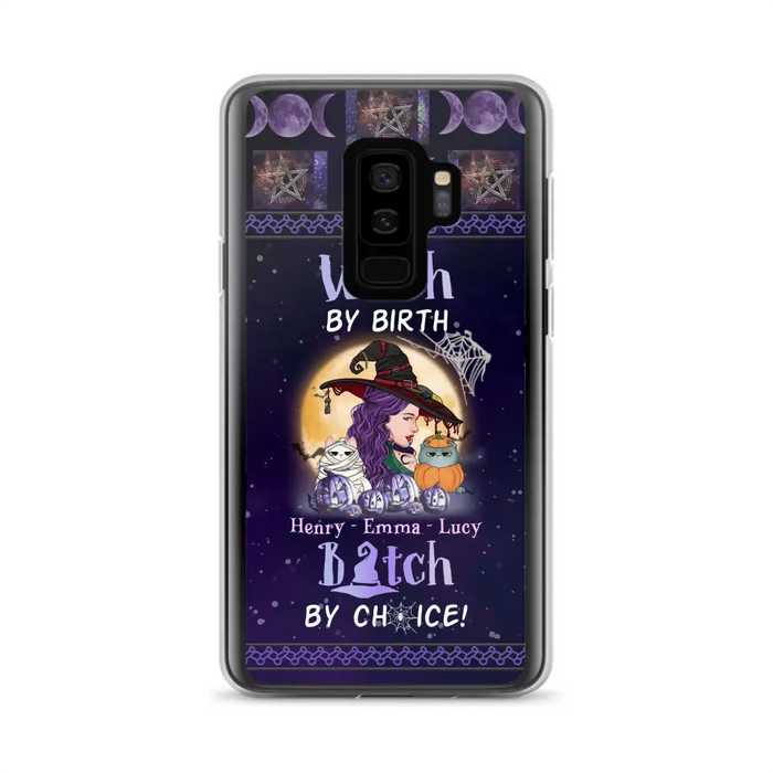 Personalized Witch Mom Phone Case - Gift Idea For Halloween/Witch/Pet Lovers - Witch By Birth Bitch By Choice - Case For iPhone/Samsung