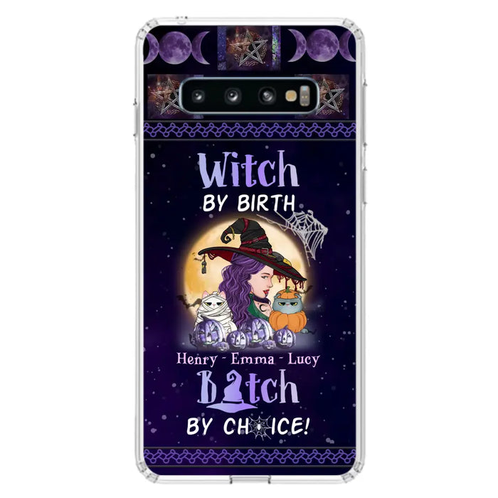 Personalized Witch Mom Phone Case - Gift Idea For Halloween/Witch/Pet Lovers - Witch By Birth Bitch By Choice - Case For iPhone/Samsung