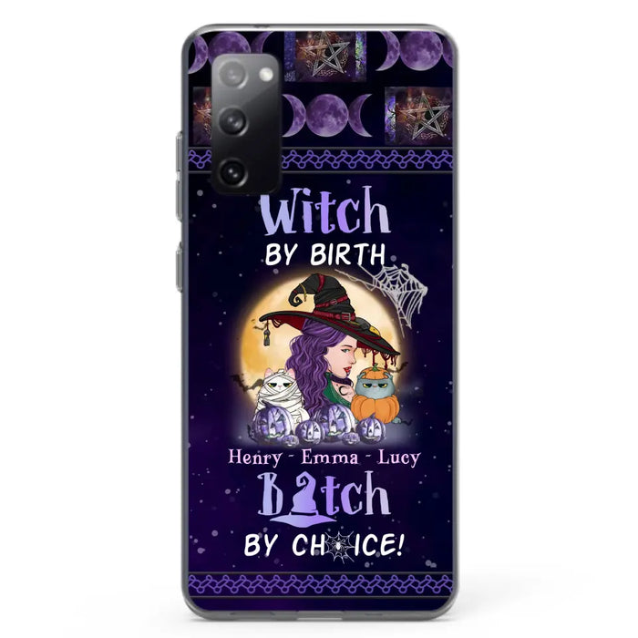 Personalized Witch Mom Phone Case - Gift Idea For Halloween/Witch/Pet Lovers - Witch By Birth Bitch By Choice - Case For iPhone/Samsung