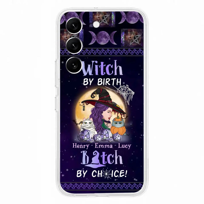 Personalized Witch Mom Phone Case - Gift Idea For Halloween/Witch/Pet Lovers - Witch By Birth Bitch By Choice - Case For iPhone/Samsung