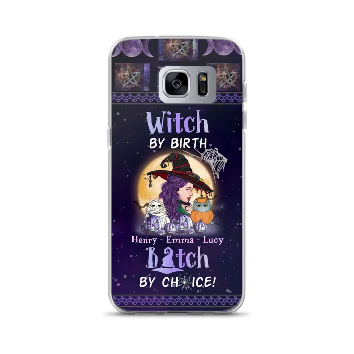 Personalized Witch Mom Phone Case - Gift Idea For Halloween/Witch/Pet Lovers - Witch By Birth Bitch By Choice - Case For iPhone/Samsung