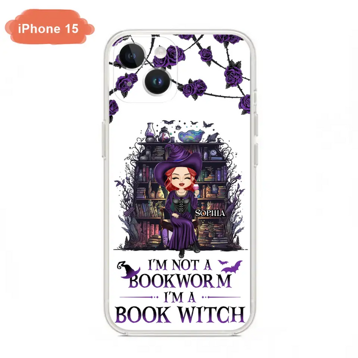 Personalized Witch Phone Case - Halloween Gift Idea For Witch Lovers/Book Lovers - I'm Not A Book Worm I'm A Book Witch - Case For iPhone/Samsung