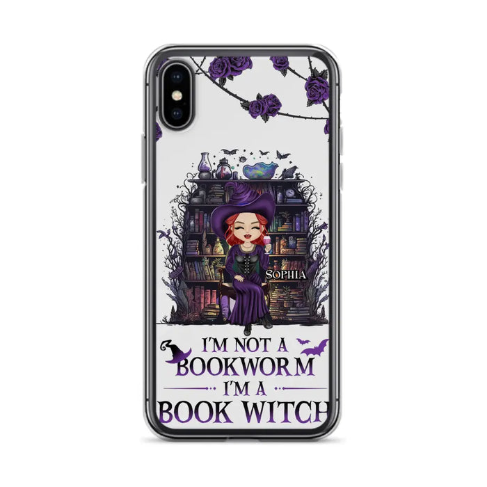 Personalized Witch Phone Case - Halloween Gift Idea For Witch Lovers/Book Lovers - I'm Not A Book Worm I'm A Book Witch - Case For iPhone/Samsung