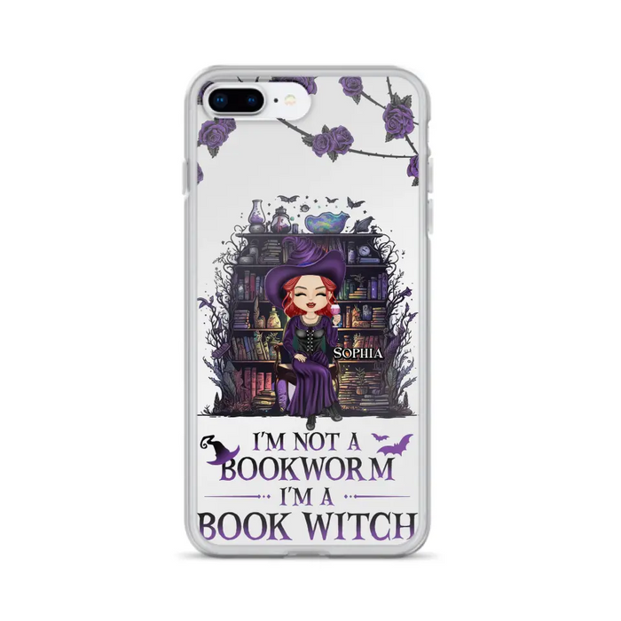 Personalized Witch Phone Case - Halloween Gift Idea For Witch Lovers/Book Lovers - I'm Not A Book Worm I'm A Book Witch - Case For iPhone/Samsung