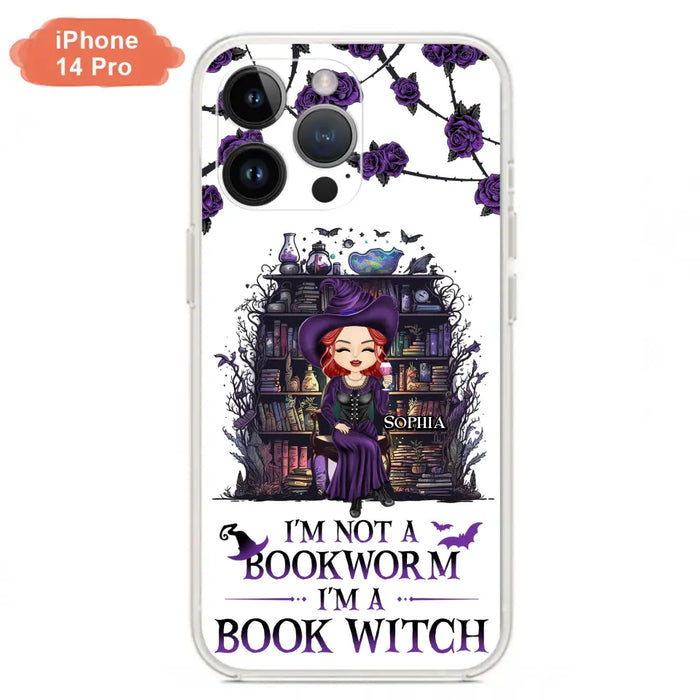 Personalized Witch Phone Case - Halloween Gift Idea For Witch Lovers/Book Lovers - I'm Not A Book Worm I'm A Book Witch - Case For iPhone/Samsung