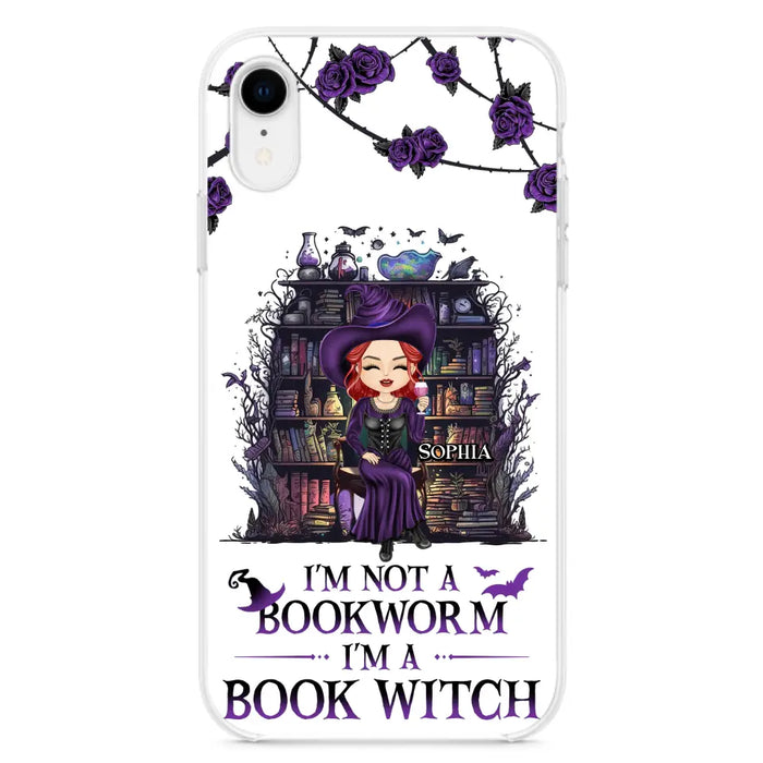 Personalized Witch Phone Case - Halloween Gift Idea For Witch Lovers/Book Lovers - I'm Not A Book Worm I'm A Book Witch - Case For iPhone/Samsung