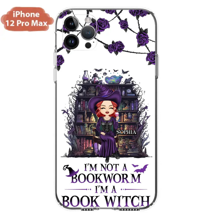 Personalized Witch Phone Case - Halloween Gift Idea For Witch Lovers/Book Lovers - I'm Not A Book Worm I'm A Book Witch - Case For iPhone/Samsung