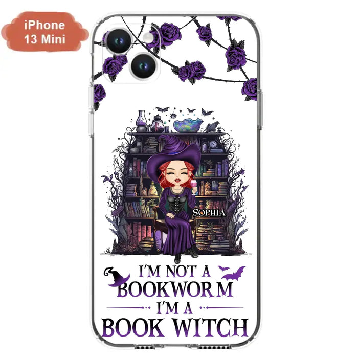 Personalized Witch Phone Case - Halloween Gift Idea For Witch Lovers/Book Lovers - I'm Not A Book Worm I'm A Book Witch - Case For iPhone/Samsung