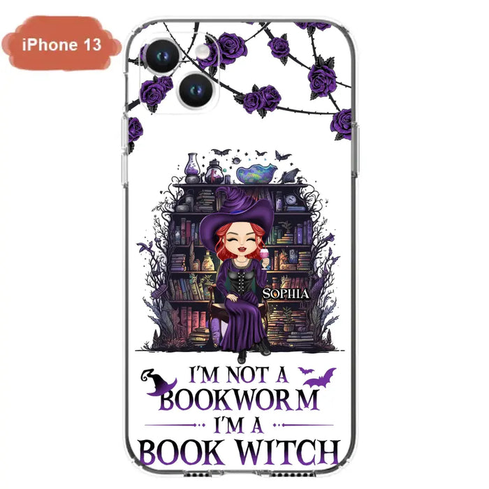 Personalized Witch Phone Case - Halloween Gift Idea For Witch Lovers/Book Lovers - I'm Not A Book Worm I'm A Book Witch - Case For iPhone/Samsung