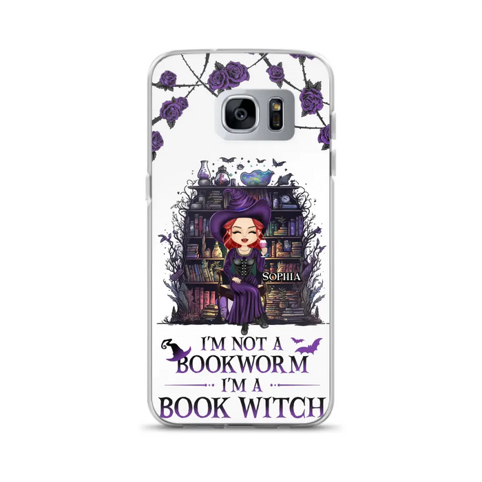 Personalized Witch Phone Case - Halloween Gift Idea For Witch Lovers/Book Lovers - I'm Not A Book Worm I'm A Book Witch - Case For iPhone/Samsung