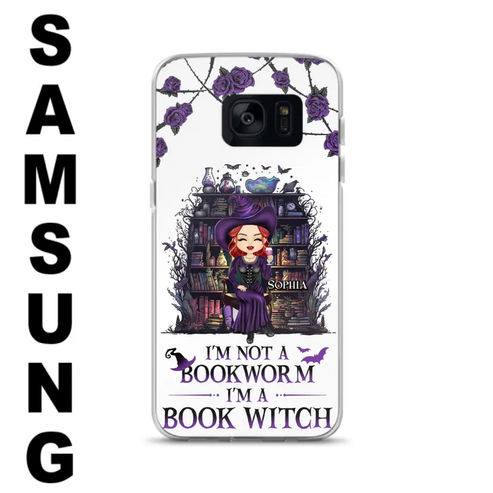 Personalized Witch Phone Case - Halloween Gift Idea For Witch Lovers/Book Lovers - I'm Not A Book Worm I'm A Book Witch - Case For iPhone/Samsung