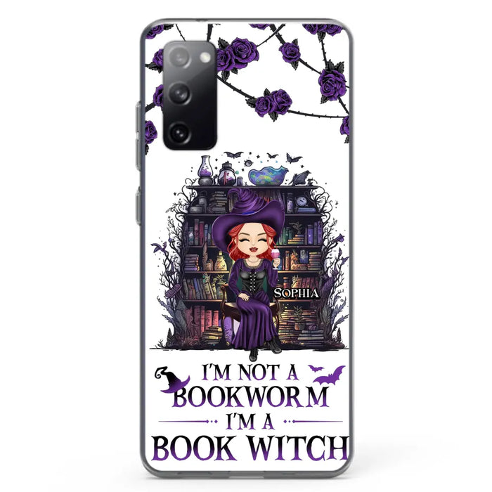 Personalized Witch Phone Case - Halloween Gift Idea For Witch Lovers/Book Lovers - I'm Not A Book Worm I'm A Book Witch - Case For iPhone/Samsung