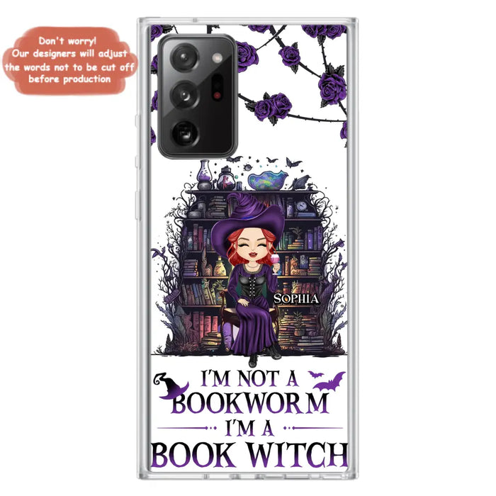 Personalized Witch Phone Case - Halloween Gift Idea For Witch Lovers/Book Lovers - I'm Not A Book Worm I'm A Book Witch - Case For iPhone/Samsung