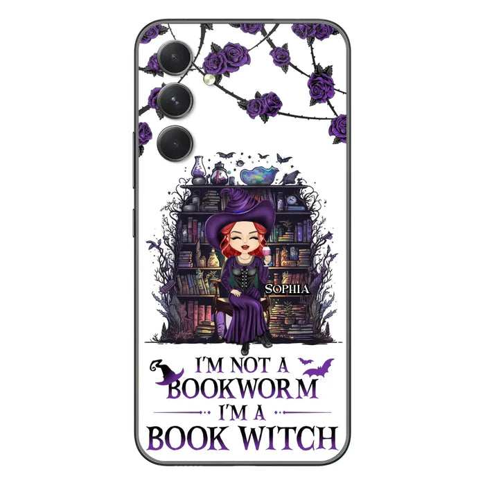 Personalized Witch Phone Case - Halloween Gift Idea For Witch Lovers/Book Lovers - I'm Not A Book Worm I'm A Book Witch - Case For iPhone/Samsung