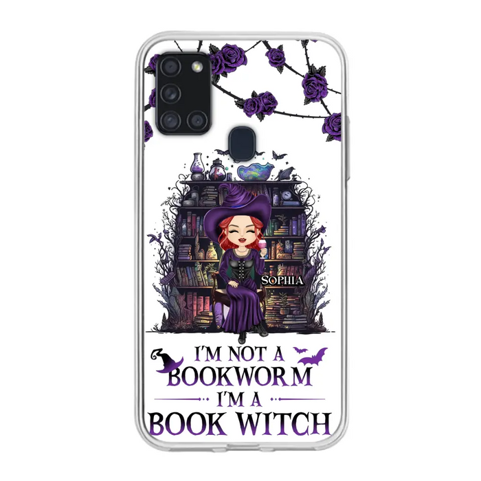 Personalized Witch Phone Case - Halloween Gift Idea For Witch Lovers/Book Lovers - I'm Not A Book Worm I'm A Book Witch - Case For iPhone/Samsung