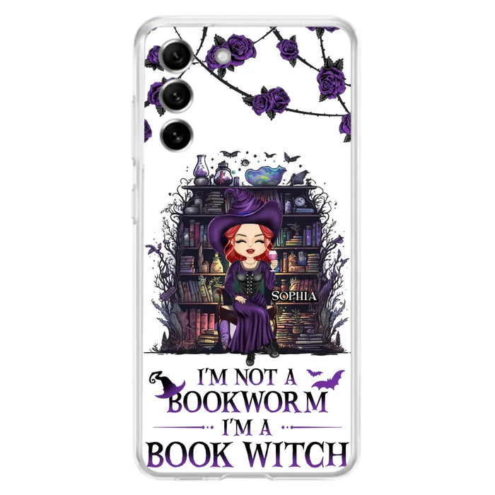 Personalized Witch Phone Case - Halloween Gift Idea For Witch Lovers/Book Lovers - I'm Not A Book Worm I'm A Book Witch - Case For iPhone/Samsung