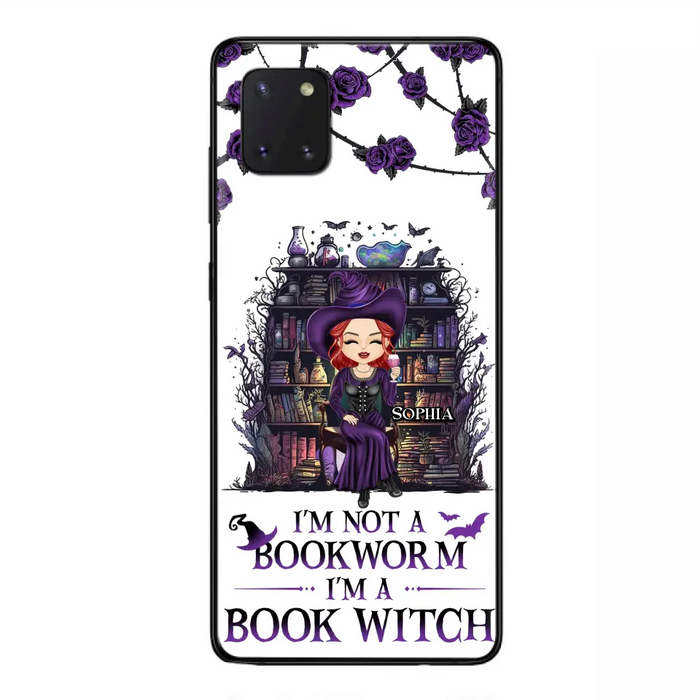 Personalized Witch Phone Case - Halloween Gift Idea For Witch Lovers/Book Lovers - I'm Not A Book Worm I'm A Book Witch - Case For iPhone/Samsung