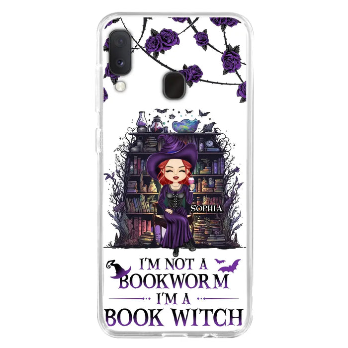 Personalized Witch Phone Case - Halloween Gift Idea For Witch Lovers/Book Lovers - I'm Not A Book Worm I'm A Book Witch - Case For iPhone/Samsung