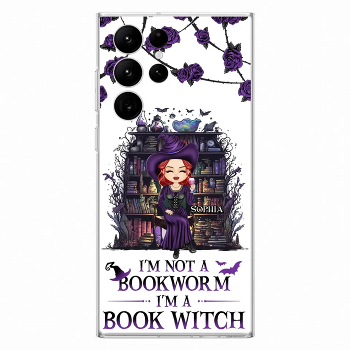 Personalized Witch Phone Case - Halloween Gift Idea For Witch Lovers/Book Lovers - I'm Not A Book Worm I'm A Book Witch - Case For iPhone/Samsung