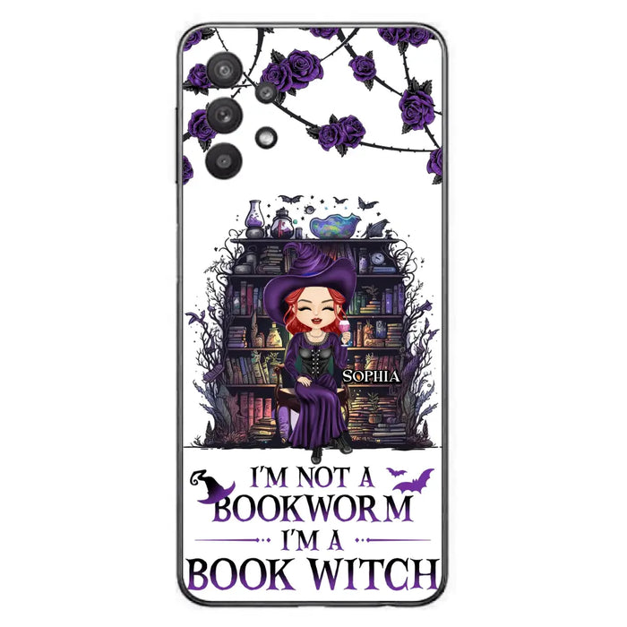 Personalized Witch Phone Case - Halloween Gift Idea For Witch Lovers/Book Lovers - I'm Not A Book Worm I'm A Book Witch - Case For iPhone/Samsung