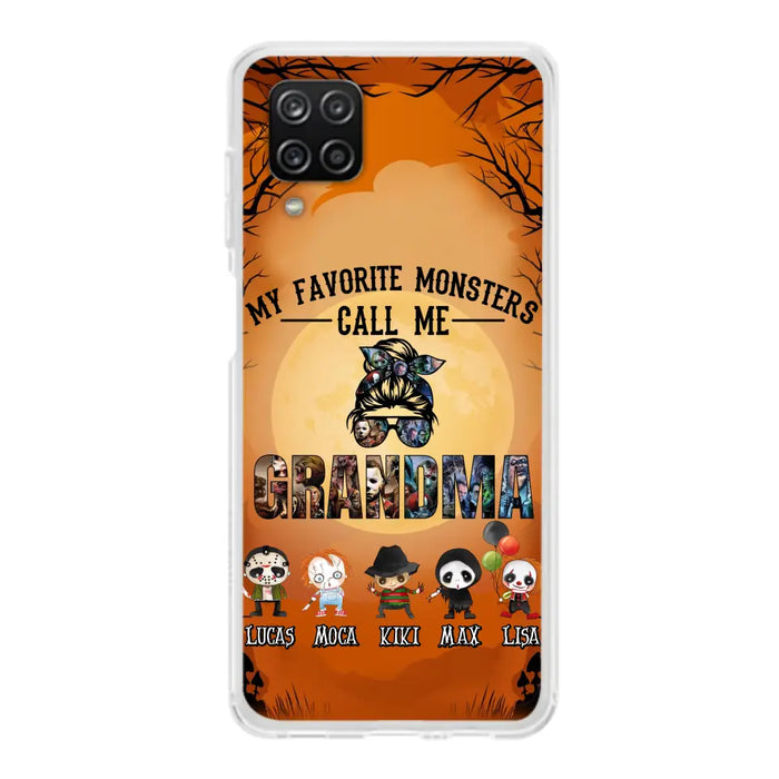 Personalized Halloween Phone Case - Halloween Gift Idea for Halloween - Upto 5 Characters - My Favorite Monsters Call Me Grandma - Case For iPhone/Samsung