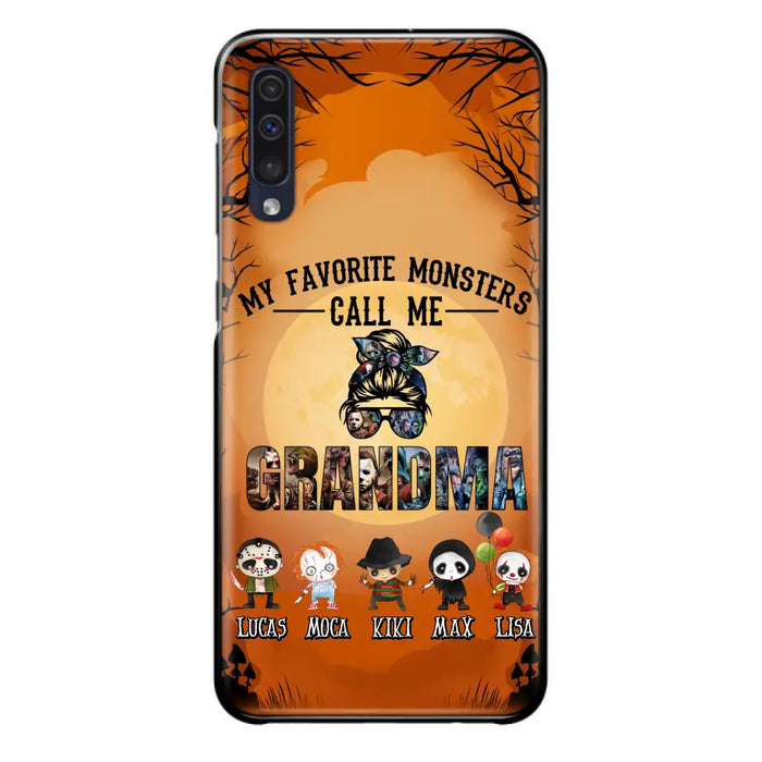 Personalized Halloween Phone Case - Halloween Gift Idea for Halloween - Upto 5 Characters - My Favorite Monsters Call Me Grandma - Case For iPhone/Samsung