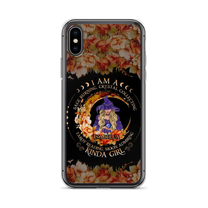 Personalized Witch Phone Case - Gift Idea For Halloween - I Am A Sage Burning, Crystal Collecting, Tarot Reading, Moon Admiring Kinda Girl - Cases For iPhone/Samsung