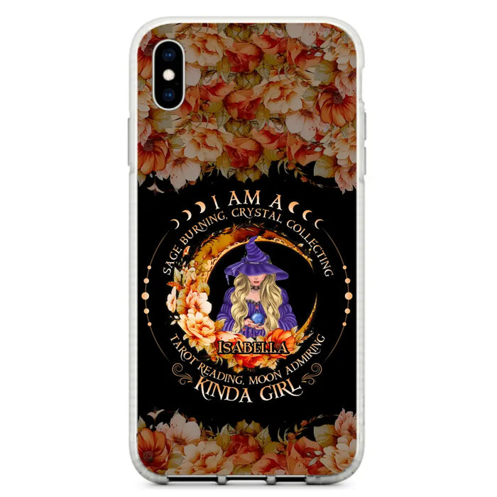 Personalized Witch Phone Case - Gift Idea For Halloween - I Am A Sage Burning, Crystal Collecting, Tarot Reading, Moon Admiring Kinda Girl - Cases For iPhone/Samsung