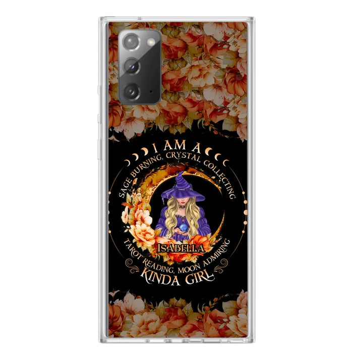 Personalized Witch Phone Case - Gift Idea For Halloween - I Am A Sage Burning, Crystal Collecting, Tarot Reading, Moon Admiring Kinda Girl - Cases For iPhone/Samsung