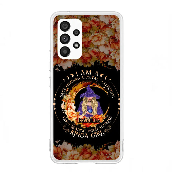 Personalized Witch Phone Case - Gift Idea For Halloween - I Am A Sage Burning, Crystal Collecting, Tarot Reading, Moon Admiring Kinda Girl - Cases For iPhone/Samsung