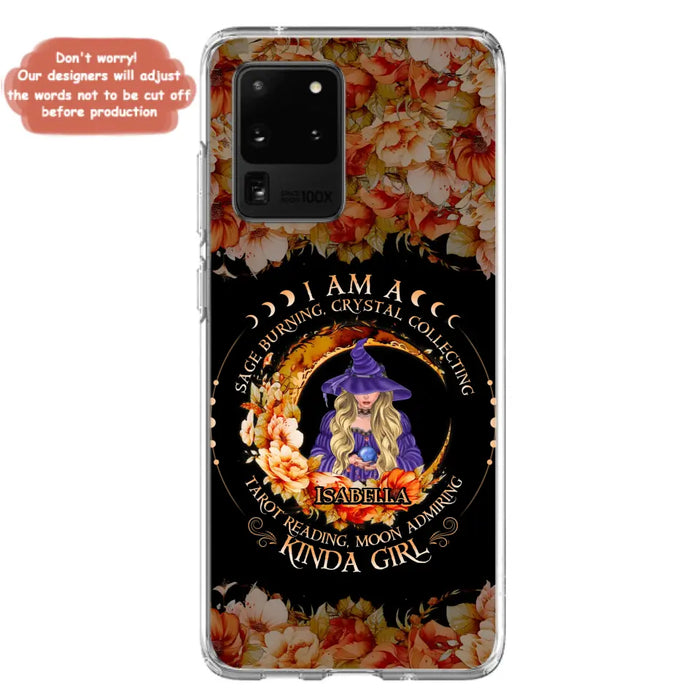 Personalized Witch Phone Case - Gift Idea For Halloween - I Am A Sage Burning, Crystal Collecting, Tarot Reading, Moon Admiring Kinda Girl - Cases For iPhone/Samsung