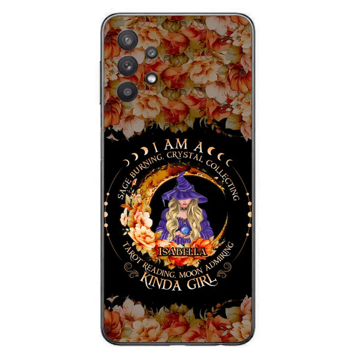 Personalized Witch Phone Case - Gift Idea For Halloween - I Am A Sage Burning, Crystal Collecting, Tarot Reading, Moon Admiring Kinda Girl - Cases For iPhone/Samsung