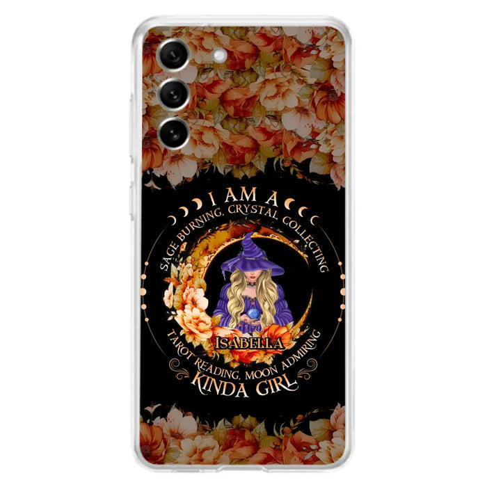 Personalized Witch Phone Case - Gift Idea For Halloween - I Am A Sage Burning, Crystal Collecting, Tarot Reading, Moon Admiring Kinda Girl - Cases For iPhone/Samsung