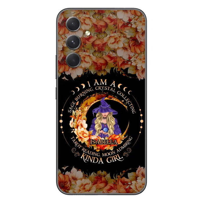 Personalized Witch Phone Case - Gift Idea For Halloween - I Am A Sage Burning, Crystal Collecting, Tarot Reading, Moon Admiring Kinda Girl - Cases For iPhone/Samsung