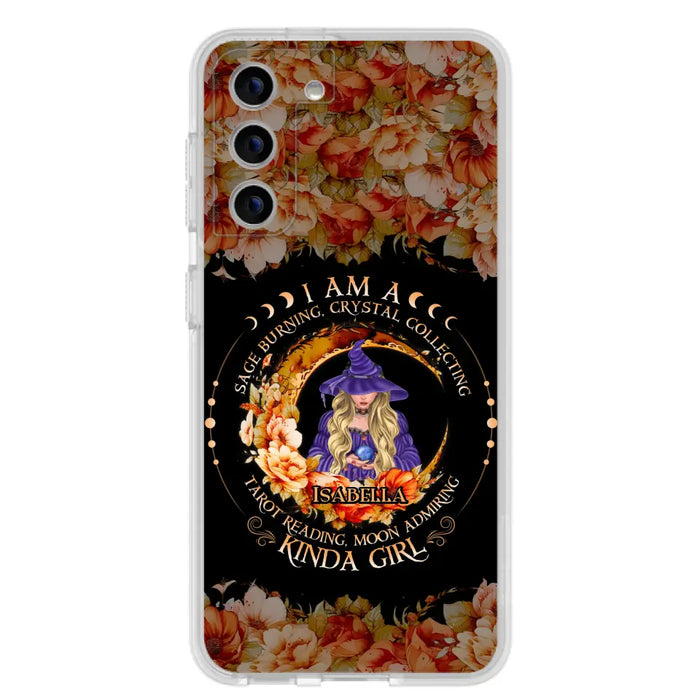 Personalized Witch Phone Case - Gift Idea For Halloween - I Am A Sage Burning, Crystal Collecting, Tarot Reading, Moon Admiring Kinda Girl - Cases For iPhone/Samsung