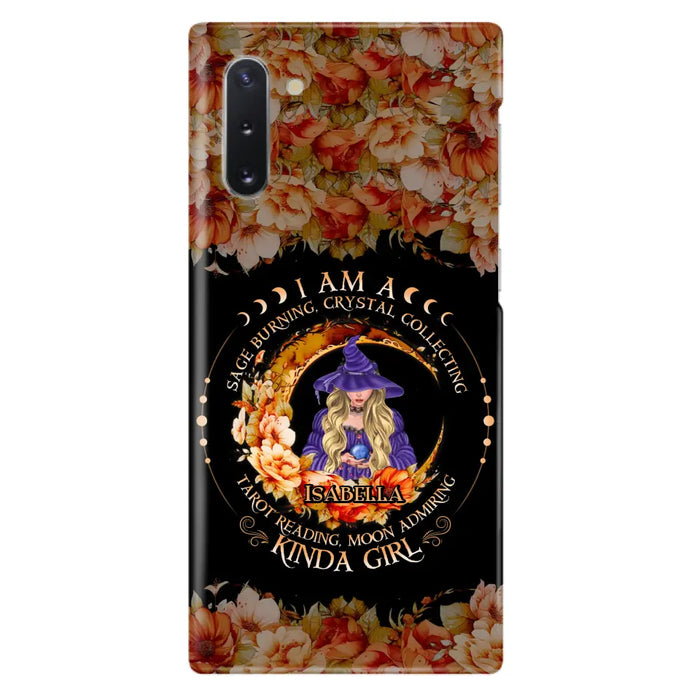 Personalized Witch Phone Case - Gift Idea For Halloween - I Am A Sage Burning, Crystal Collecting, Tarot Reading, Moon Admiring Kinda Girl - Cases For iPhone/Samsung