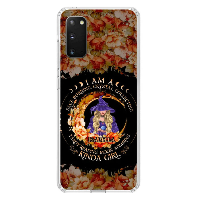 Personalized Witch Phone Case - Gift Idea For Halloween - I Am A Sage Burning, Crystal Collecting, Tarot Reading, Moon Admiring Kinda Girl - Cases For iPhone/Samsung