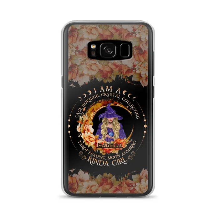 Personalized Witch Phone Case - Gift Idea For Halloween - I Am A Sage Burning, Crystal Collecting, Tarot Reading, Moon Admiring Kinda Girl - Cases For iPhone/Samsung