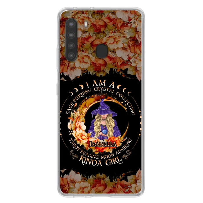 Personalized Witch Phone Case - Gift Idea For Halloween - I Am A Sage Burning, Crystal Collecting, Tarot Reading, Moon Admiring Kinda Girl - Cases For iPhone/Samsung