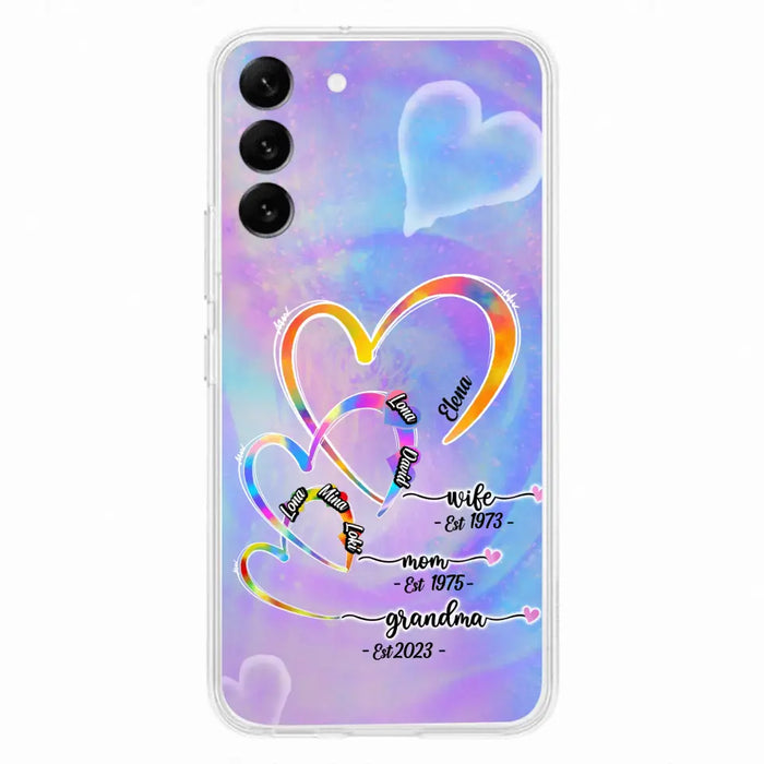 Personalized Mom Phone Case - Gift Idea For Mom/Grandma - Upto 4 Children/5 Grandchildren - Cases For iPhone/Samsung