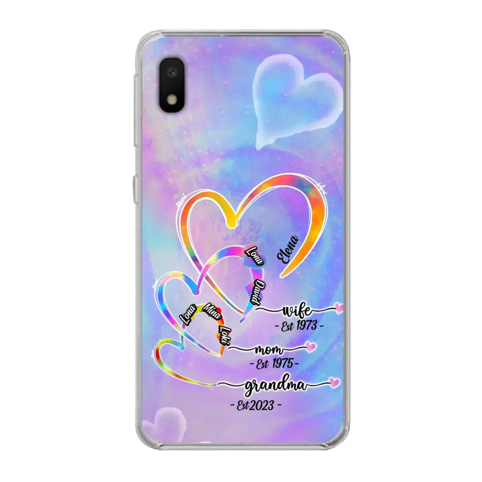 Personalized Mom Phone Case - Gift Idea For Mom/Grandma - Upto 4 Children/5 Grandchildren - Cases For iPhone/Samsung