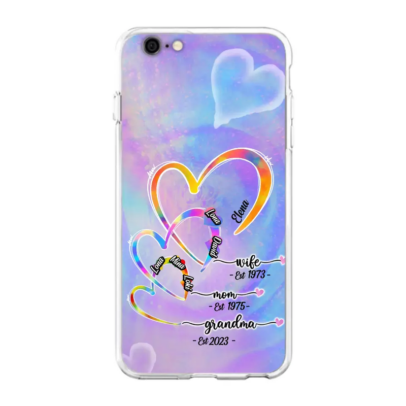 Personalized Mom Phone Case - Gift Idea For Mom/Grandma - Upto 4 Children/5 Grandchildren - Cases For iPhone/Samsung