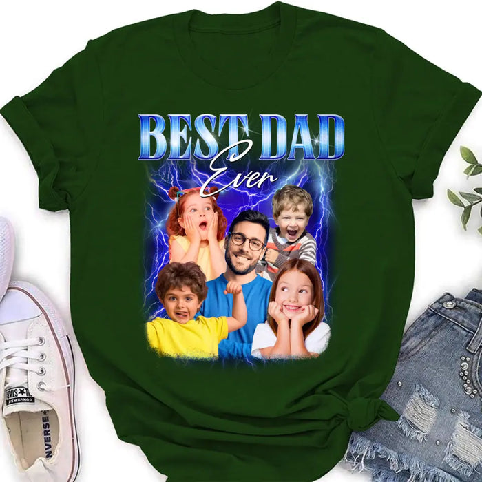 Custom Personalized Dad Photo Shirt/Hoodie - Upto 5 Photos - Gift Idea For Father's Day - Best Dad Ever