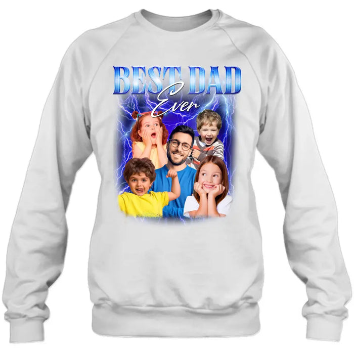 Custom Personalized Dad Photo Shirt/Hoodie - Upto 5 Photos - Gift Idea For Father's Day - Best Dad Ever