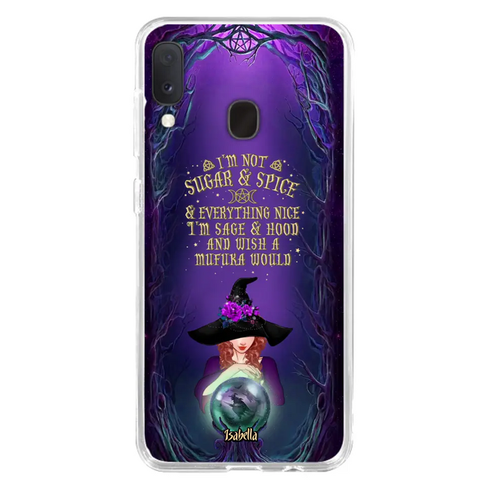 Custom Personalized Witch Phone Case - Gift Idea for Witch Lovers - I'm Not Sugar & Spice & Everything Nice - Case for iPhone/Samsung