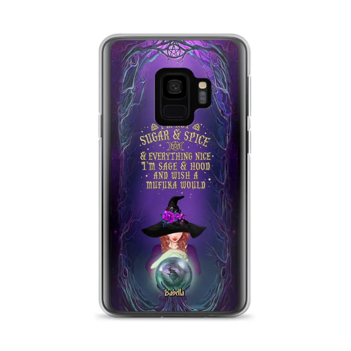 Custom Personalized Witch Phone Case - Gift Idea for Witch Lovers - I'm Not Sugar & Spice & Everything Nice - Case for iPhone/Samsung