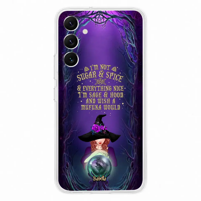 Custom Personalized Witch Phone Case - Gift Idea for Witch Lovers - I'm Not Sugar & Spice & Everything Nice - Case for iPhone/Samsung