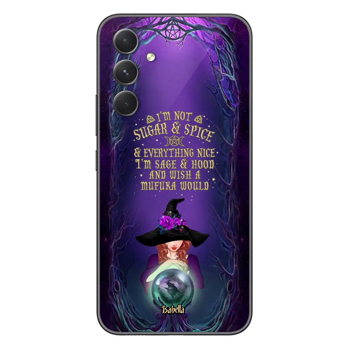 Custom Personalized Witch Phone Case - Gift Idea for Witch Lovers - I'm Not Sugar & Spice & Everything Nice - Case for iPhone/Samsung