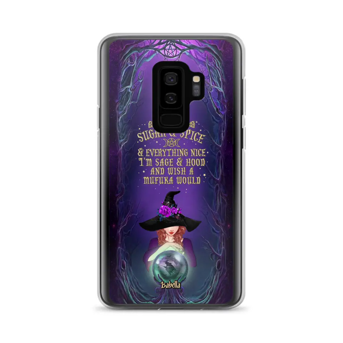 Custom Personalized Witch Phone Case - Gift Idea for Witch Lovers - I'm Not Sugar & Spice & Everything Nice - Case for iPhone/Samsung