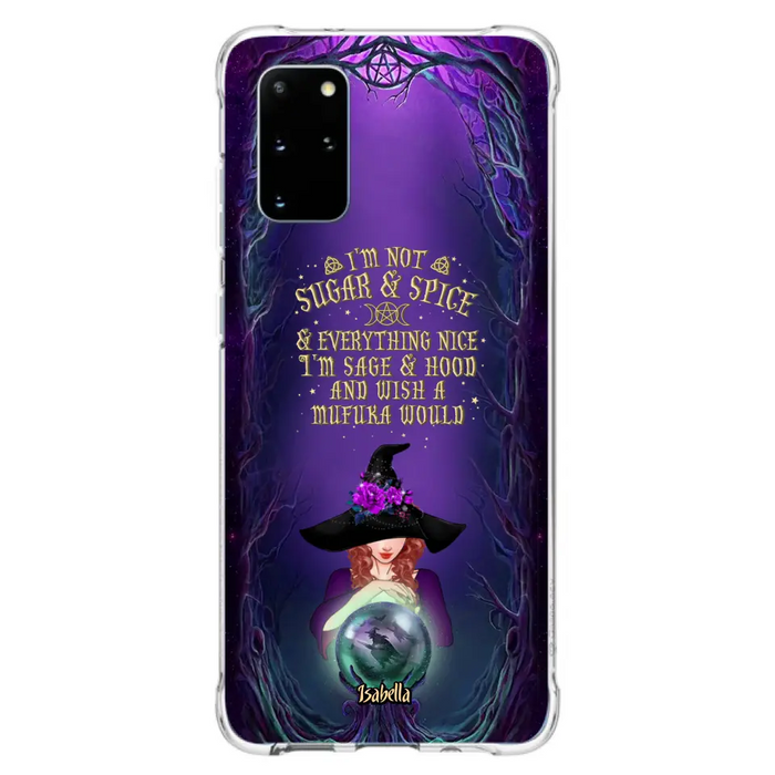 Custom Personalized Witch Phone Case - Gift Idea for Witch Lovers - I'm Not Sugar & Spice & Everything Nice - Case for iPhone/Samsung